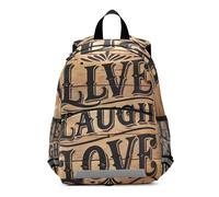 GAIREG Live Laugh Love Print Toddler Boy Backpack with Leash, Small Kids School Backpacks Travel Back Pack 3-6 Years Medium