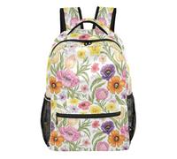 GAIREG Moons Stars Backpack with Multi Pocket Design for School and Travel, Tulips Poppies Flowers, S, Casual School Daypack