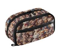 GAIREG Pencil Pouch with PVC Window, Cute Teddy Bears