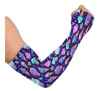 GAIREG Peonies Blue Green Butterflies Tattoo Cover up Sleeve, Cycling Arm Sleeves UV Protection, Unicorn Ice Cream, One size