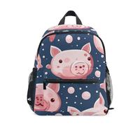 GAIREG Pig Navy Blue Toddler Boy Backpack with Name Tag, Kids Backpacks, Pig Navy Blue, S, Cute Backpacks