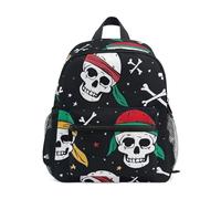 GAIREG Pirate Skull Toddler Girl Backpack with Name Tag, Mini Kindergarten Backpacks, Pirate Skull, 6-8 Years