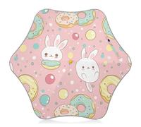GAIREG Rabbit and Donuts Cute Children Umbrella Girls Umbrella Rain Windproof Stick Umbrellas for Children