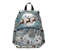 GAIREG Santa's Sleigh Ride Backpack for Toddler Boys Girls Kids Backpacks Mini Travel Bookbag 3-6 Years, Medium