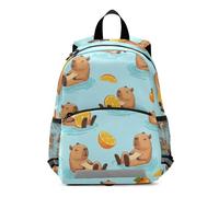GAIREG Small Toddler Boy Backpack with Leash, Cute Capybaras Kids School Bag Travel Backpack 3-6 Years, Medium