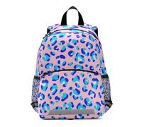 GAIREG Toddler Backpack for Girls Boys, Blue Leopard Spots Pink Little Kid's Backpacks Small Preschool Backpacks 3-6 Years, Medium