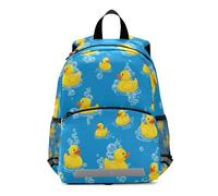 GAIREG Toddler Backpack for Girls Boys, Yellow Ducks White Blue Kids School Backpacks Small Kindergarten Backpacks 3-6 Years, Medium