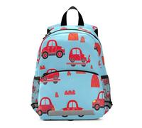 GAIREG Toddler Boy Backpack with Leash, Cute Red Cars Blue Little Kid's Backpacks Mini Travel Book Bag 3-6 Years, Medium