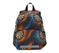 GAIREG Toddler Boy Backpack with Leash, Flames Print Blue Red Kindergarten Backpacks Small Little Kid's Backpacks 3-6 Years, Medium