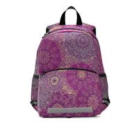 GAIREG Toddler Boy Backpack with Leash, Floral Mandala Purple Kids Backpacks Small Travel Backpack 3-6 Years, Medium