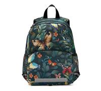 GAIREG Toddler Boy Backpack with Leash, Vintage Butterfly Green Travel Backpack Mini Kids Backpacks 3-6 Years
