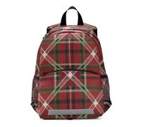 GAIREG Toddler Girl Backpack with Leash, Classic Tartan Plaid Red Kids Backpacks Small Travel Bookbag 3-6 Years, Medium