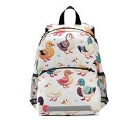 GAIREG Toddler Girl Backpack with Leash, Colorful Ducks Preschool Backpacks Small Kids School Bag 3-6 Years Medium