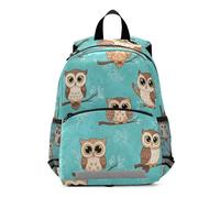 GAIREG Toddler Girl Backpack with Leash, Cute Cartoon Owls Turquoise Kindergarten Backpacks Small Little Kid's Backpacks 3-6 Years, Medium