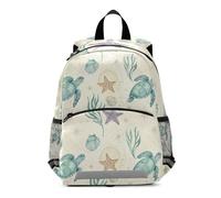 GAIREG Vintage Turtle Beige Toddler Boy Backpack with Leash, Small Travel Bookbag Kids Backpacks 3-6 Years, Medium