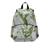 GAIREG White Lily Flowers Grey Toddler Backpack for Girls Boys, Small Little Kid's Backpacks Kindergarten Backpacks 3-6 Years, Medium