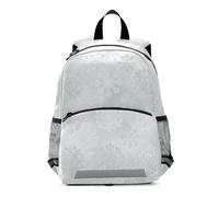 GAIREG White Silver Snowflakes Small Toddler Backpack for Girls Boys Kids Backpacks Travel Bookbag 3-6 Years, Medium