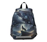 GAIREG Wolf Howling Lightning Sky Toddler Girl Backpack with Leash, Small Kids School Bag Preschool Backpacks 3-6 Years, Medium