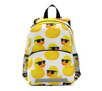 GAIREG Yellow Ducks Black White Toddler Girl Backpack with Leash, Mini Travel Backpack Kids Backpacks 3-6 Years, Medium