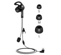 GaiRen PTT Referee Headset with USB C Interface, Earphone with Push to Talk Button for 4th Official, Earpiece Fit for V6 V4 FBIM Soccer Football Coach Intercom Radio