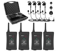 GaiRen Referee Communication System, Professional FBIM Referee Headsets with Earphone for Soccer Volleyball Ofiicial Football Handball (4 Pack)