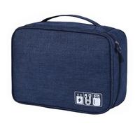 GaiRen Referee Headset Organizer Bag, Fit 4 Pack V4/V6/FBIM Electronics Accessories Carrying Case for Referee Communication System for Cable Charger Volleyball Soccer Ref Officials (Dark Blue)