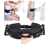 Gait Belt for Seniors, Transfer Belt with 7 Nylon Padded Handles, FSA HSA Eligible, Medical Belt for Lifting Patients, Safety Gait Belt for Elderly Easy to Use Quick Release Buckle (Black)