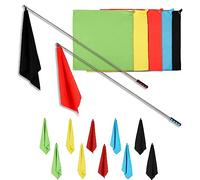GAITWIN Horse Training Flag Equipment 10 Pcs with 2 Pcs Telescopic Flag Pole Lunge Whip Stick for Horsemanship Supplies - Upgrade Stitched Loop Design