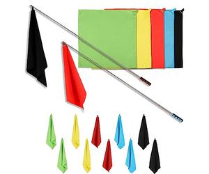 GAITWIN Horse Training Flag Equipment 10 Pcs with 2 Pcs Telescopic Flag Pole Lunge Whip Stick for Horsemanship Supplies - Upgrade Stitched Loop Design