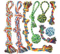 GaiusiKaisa 8PCS Dog Rope Toys For Large And Medium Dog - Toys For Aggressive chewers - Heavy Duty Dental Rope Toys for Medium Dogs - Puppy Teething Toys-Strong,Sturdy Rope - Tug Of War Rope