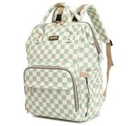 GAIVP Baby Diaper Bag Backpack for Mom, Large Capacity Travel Nappy Bag for Boys & Girls with Stroller Straps,Insulated Pockets (Corduroy Checkered Green)