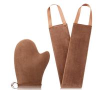GAIYAH Self Tanning Mitt Set 2 in 1 - Fake Tan Mitt Glove, Fake Tan Back Applicator Self Tan Mitt Back Tanner Applicator, Fake Tan Glove Tanning Glove