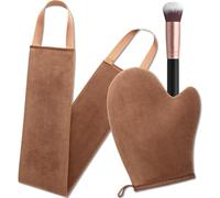 GAIYAH Self Tanning Mitt Set 3 in 1 Fake Tan Mitt Glove, Self Tan Mitt Back Tanner Applicator Tanning Brush