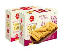 GAJAK BHANDAR Gazak Revri 400 Gm With Gazzak Roll 400 Gm (Combo Pack 800 Gm) Healthy Snacks No Added Preservatives and Colors and Flavors