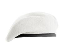 Gajaous British Military Berets for Men and Women,Wool and Leather Army Beret Hats White