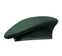 Gajaous British Military Berets with Leather Sweatband, Adjustbale Army Black Wool Beret