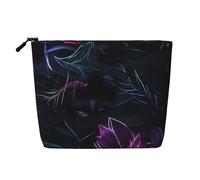 GaJher Black mystery Fake Hemp Makeup Bag - Your One-Pack Solution for Travel Toiletry & Daily Cosmetics Storage - Zipper Pouch, Black, One Size