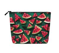 GaJher Dream Watermelon Fake Hemp Makeup Bag - Your One-Pack Solution for Travel Toiletry & Daily Cosmetics Storage - Zipper Pouch, Black, One Size