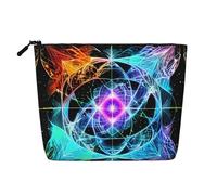 GaJher Eight Dimensional Space Fake Hemp Makeup Bag - Your One-Pack Solution for Travel Toiletry & Daily Cosmetics Storage - Zipper Pouch, Black, One Size
