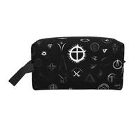 GaJher Large Travel Cosmetic Bag â€“ Reusable Black and White Universe Print Toiletry Dopp Kit, Portable Organizer for Makeup, Daily Essentials, White, One Size