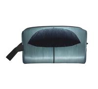 GaJher Large Travel Cosmetic Bag â€“ Reusable Black umbrella in the rain Print Toiletry Dopp Kit, Portable Organizer for Makeup, Daily Essentials, White, One Size