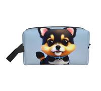 GaJher Large Travel Cosmetic Bag â€“ Reusable Card Love Fancy Puppy Print Toiletry Dopp Kit, Portable Organizer for Makeup, Daily Essentials, White, One Size
