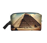 GaJher Large Travel Cosmetic Bag – Reusable Dreaming of the Pyramids of Khufu Print Toiletry Dopp Kit, Portable Organizer for Makeup, Daily Essentials, White, One Size