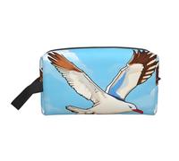 GaJher Large Travel Cosmetic Bag – Reusable Flying Seagulls Print Toiletry Dopp Kit, Portable Organizer for Makeup, Daily Essentials, White, One Size