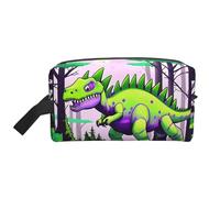 GaJher Large Travel Cosmetic Bag â€“ Reusable Green dinosaur Print Toiletry Dopp Kit, Portable Organizer for Makeup, Daily Essentials, White, One Size