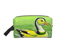 GaJher Large Travel Cosmetic Bag â€“ Reusable Green Duck Print Toiletry Dopp Kit, Portable Organizer for Makeup, Daily Essentials, White, One Size