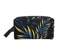 GaJher Large Travel Cosmetic Bag – Reusable Leaves in the Dark Print Toiletry Dopp Kit, Portable Organizer for Makeup, Daily Essentials, White, One Size
