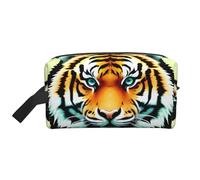 GaJher Large Travel Cosmetic Bag â€“ Reusable Little fat tiger head Print Toiletry Dopp Kit, Portable Organizer for Makeup, Daily Essentials, White, One Size