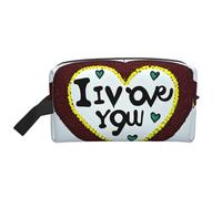 GaJher Large Travel Cosmetic Bag â€“ Reusable Love confessions Print Toiletry Dopp Kit, Portable Organizer for Makeup, Daily Essentials, White, One Size