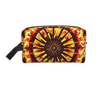 GaJher Large Travel Cosmetic Bag – Reusable Turning the flame Print Toiletry Dopp Kit, Portable Organizer for Makeup, Daily Essentials, White, One Size